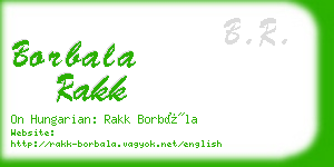 borbala rakk business card